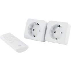 CHACON Set 2 Mini-prises On/Off + Télécommande 4 Canaux