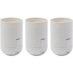 CHACON Douille Lisse - Blanc (3 Pcs)