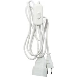 CHACON Rallonge Avec Interrupteur Blanc - 2m