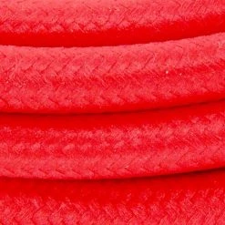 CHACON Câble Textile 2m + Interrupteur - Rouge