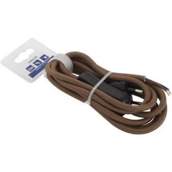 CHACON Cordon Textile Avec Interrupteur 2m - Brun -CHACON Soldes 15485214 3