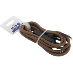 CHACON Cordon Textile Avec Interrupteur 2m - Brun -CHACON Soldes 15485214 4