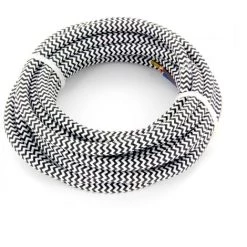 CHACON Câble Textile Bicolore 3m - Noir/Blanc -CHACON Soldes 15485240 5