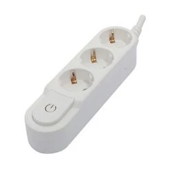 CHACON Bloc Design 3x16A Avec Interrupteur - 0,5m - Blanc (SCH) -CHACON Soldes 16802918 3