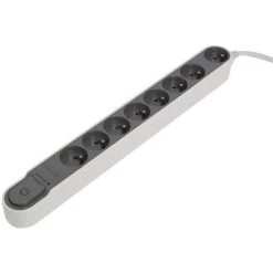 CHACON Bloc Design Parafoudre 8x16A Avec Interrupteur - 3 M - Gris Foncé -CHACON Soldes 16802931 3