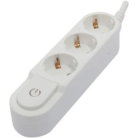 CHACON Bloc Design 3x16A Avec Interrupteur - 1,5m - Blanc (SCH) 4 CHACON Bloc Design 3x16A Avec Interrupteur - 1,5m - Blanc (SCH) – Image 2