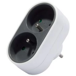 CHACON Domino Design 2 X 16A - Gris/Blanc -CHACON Soldes 16802940 3