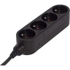 CHACON Bloc Design 4x16A - 3 M - Noir