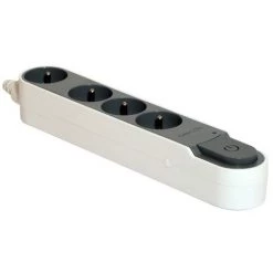 CHACON Bloc Design Parafoudre Avec Interrupteur 4 X 16A - 1,5 M - Gris Foncé -CHACON Soldes 16802949 4