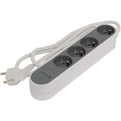 CHACON Bloc Multiprise Design Gris/Blanc - 4 X 16A - 3m