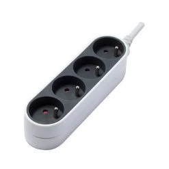 CHACON Bloc Multiprise Design Gris/Blanc - 4 X 16A - 3m -CHACON Soldes 16802952 3