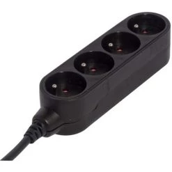 CHACON Bloc Multiprise Design Noir - 4 X 16A - 1,5m -CHACON Soldes 16802959 3
