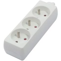 CHACON Bloc Multiprise Sans Cordon 3 X 16A - Blanc