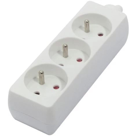 CHACON Bloc Multiprise Sans Cordon 3 X 16A - Blanc 4 CHACON Bloc Multiprise Sans Cordon 3 X 16A - Blanc – Image 2