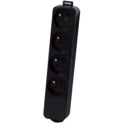 CHACON Bloc Multiprise Sans Cordon 4 X 16A - Noir