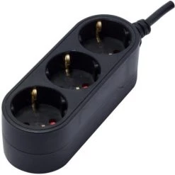 CHACON Bloc Multiprise 3 X 16A - 0,5 M - Noir (SCH)