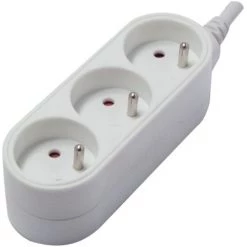 CHACON Bloc Multiprise Design Blanc - 3 X 16A - 0,5m -CHACON Soldes 16803000 2