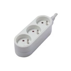 CHACON Bloc Multiprise Design Blanc - 3 X 16A - 0,5m -CHACON Soldes 16803000 3