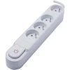 CHACON Bloc Multiprise Design Blanc Avec Interrupteur - 4 X 16A - 3 M -CHACON Soldes 16803001 1