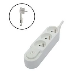 CHACON Bloc Design 3x16A Avec Interrupteur Et Fiche Plate - 1,5m - Blanc -CHACON Soldes 16803013 4