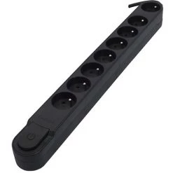 CHACON Bloc Design 8x16A Avec Interrupteur - 1,5m - Noir -CHACON Soldes 16803055 3