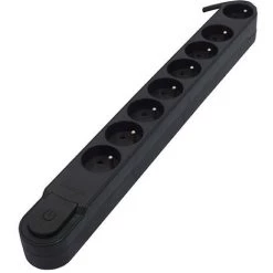 CHACON Bloc Design 8x16A Avec Interrupteur - 3m - Noir -CHACON Soldes 16803056 3