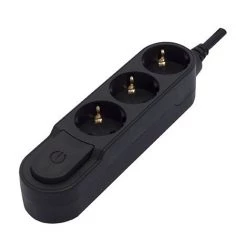 CHACON Bloc Design 3x16A Avec Interrupteur - 3m - Noir (SCH) -CHACON Soldes 16803061 3