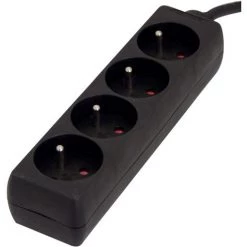 CHACON Bloc Multiprise Noir - 4 X 16 A - 1,5m