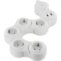 CHACON Multiprise Snake Wifi 5x16A + 2x USB - 1,5m - Blanc (SCH) -CHACON Soldes 16803084 3