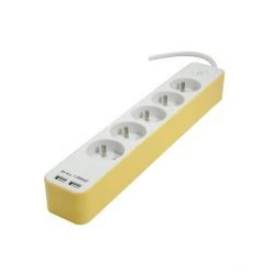 CHACON Bloc Multiprise 5x16A Avec USB - 1,5 M - Blanc/Jaune -CHACON Soldes 16803086 3