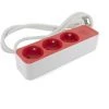 CHACON Bloc Multiprise 3x16A - 1,5 M - Blanc/Rouge -CHACON Soldes 16803090 1