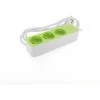 CHACON Bloc Multiprise 3x16A - 1.5 M - Blanc/ Vert