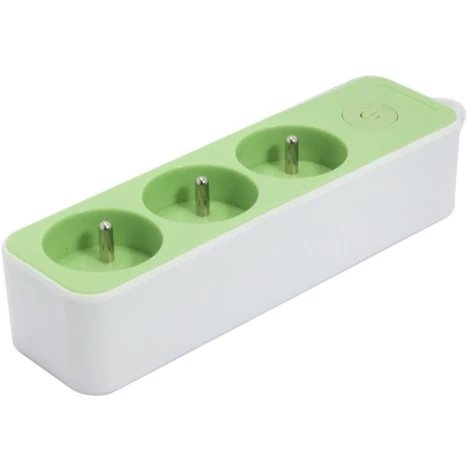 CHACON Bloc Multiprise 3x16A - 1.5 M - Blanc/ Vert 4 CHACON Bloc Multiprise 3x16A - 1.5 M - Blanc/ Vert – Image 2