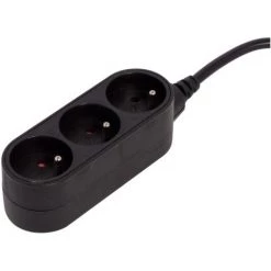 CHACON Bloc Design 3x16A - 0,5m - Noir
