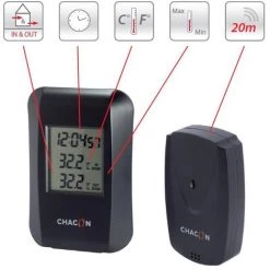 CHACON Thermomètre Intérieur-extérieur Sans Fil -CHACON Soldes 18754562 4