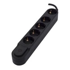 CHACON Bloc Design 5x16A Avec Interrupteur - 3m - Noir (SCH) -CHACON Soldes 19510132 3