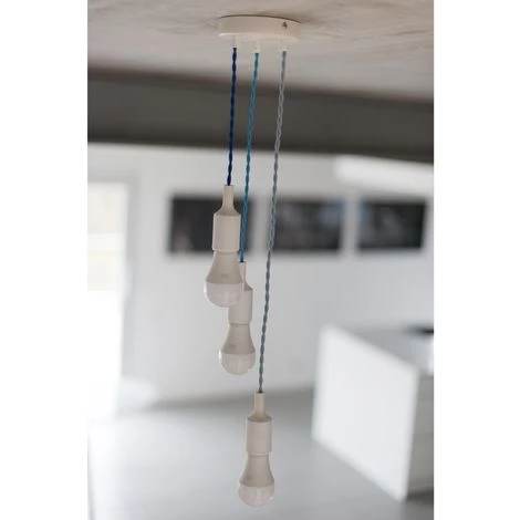 CHACON Câble Textile Soie Torsadé - 3m - Bleu 6 CHACON Câble Textile Soie Torsadé - 3m - Bleu – Image 4