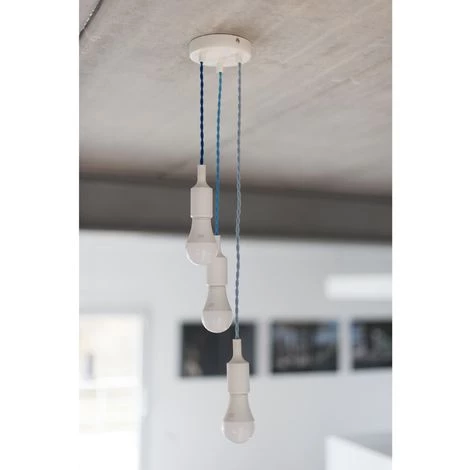 CHACON Câble Textile Soie Torsadé - 3m - Bleu 7 CHACON Câble Textile Soie Torsadé - 3m - Bleu – Image 5