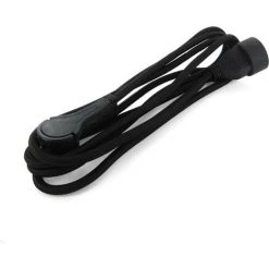 CHACON Rallonge Textile Noire - Avec Fiche Plate Noire - 5m (SCH)
