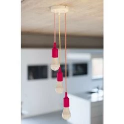 CHACON Câble Textile Soie Zigzag - 3m - Fuchsia/Blanc -CHACON Soldes 27119556 4