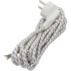 Cordon Textile Chacon 3x1,0mm² Noir/blanc 3m