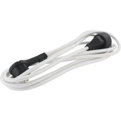 Rallonge À Fiche Plate MyChacon Câble Textile 3m Blanc