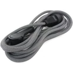 Rallonge À Fiche Plate MyChacon Câble Textile 3m Noir/blanc