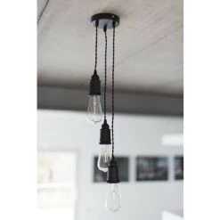 CHACON Câble Textile Coton Torsadé Bleu Marine Naturel - 3m -CHACON Soldes 29943094 5