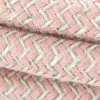 CHACON Câble Textile Coton Zigzag Vieux Rose Et Lin Naturel - 3m