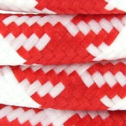 CHACON Câble Textile Soie - 3m - Blanc/Rouge