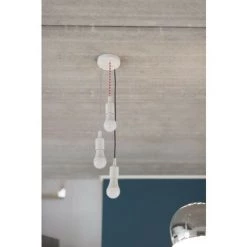 CHACON Câble Textile Soie - 3m - Blanc/Rouge -CHACON Soldes 46516765 3