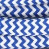 CHACON Câble Textile Soie Zigzag - 3m - Bleu/Blanc