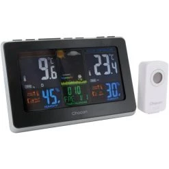 CHACON Station Météo Couleur Avec Baromètre Et Senseur Extérieur Sans Fil