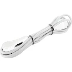 CHACON Rallonge Textile Blanche - Avec Fiche Plate Blanche - 3m